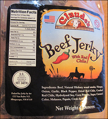 New Mexico Firm Recalls Beef Jerky Products Produced Without the Benefit of Inspection and Misbranded With Undeclared Allergens